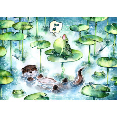 Original Painting - Happy Otter